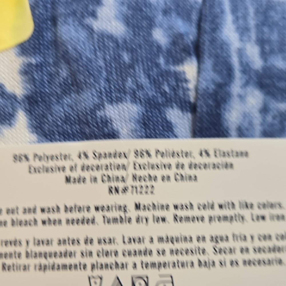 Lucky Brand Blue Tie-Dye 4 Pieces  Pajama Set - Picture 5 of 6